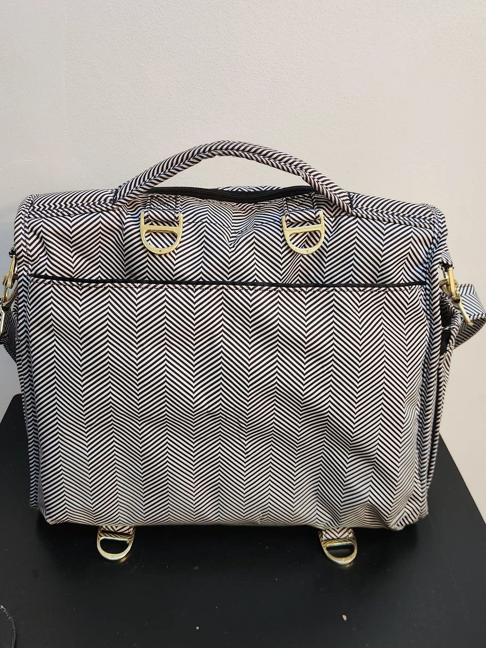 JuJuBe Chevron Black & White Diaper Bag Tote